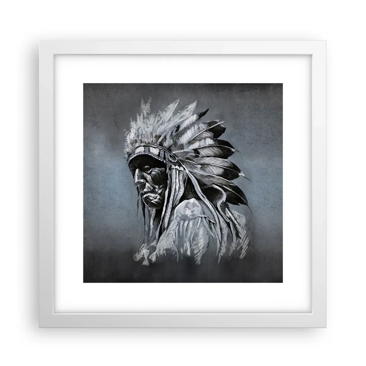 Póster en marco blanco - Regreso a las raíces - 30x30 cm