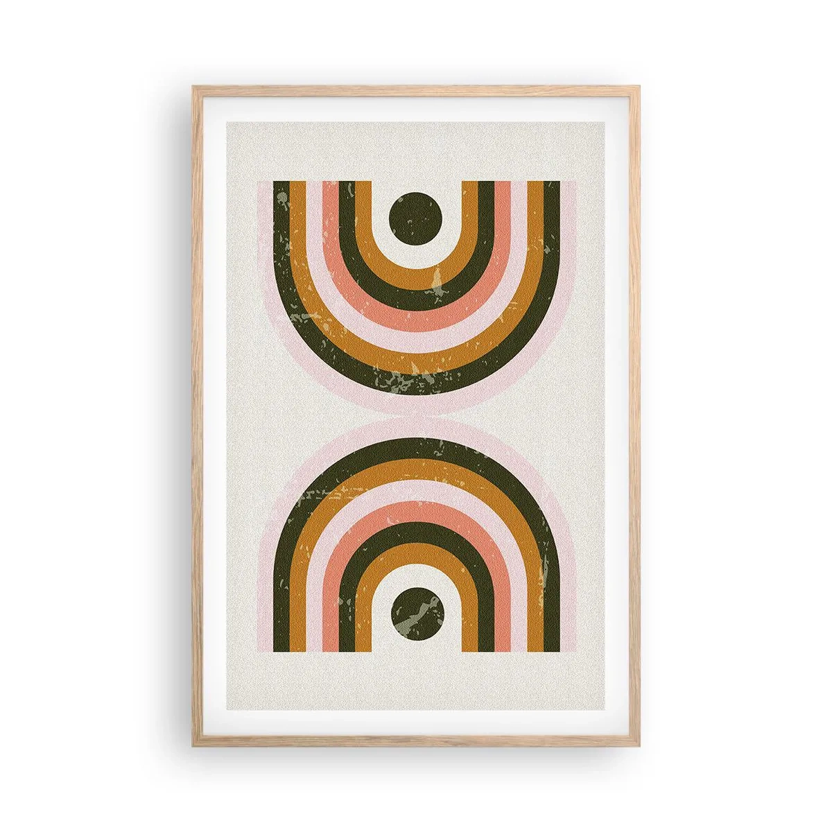 Póster en marco roble claro - Abstracción gemela - 61x91 cm