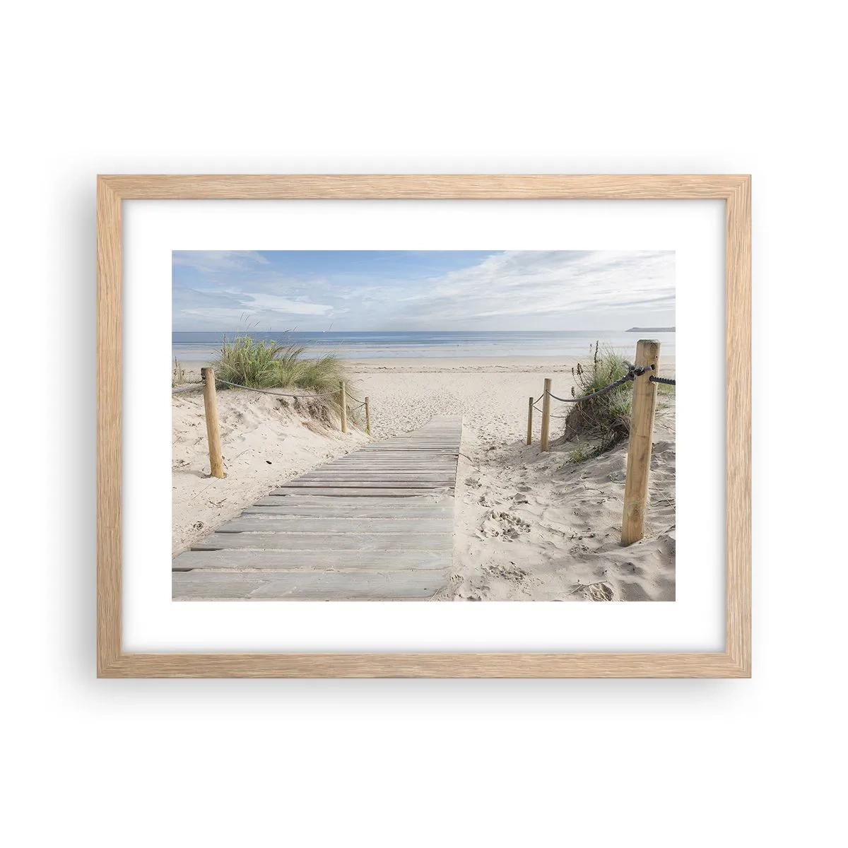 Póster en marco roble claro - Hasta el horizonte - 40x30 cm