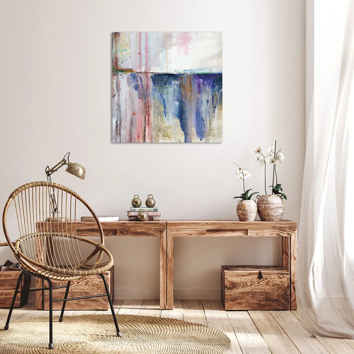 Cuadro sobre lienzo - Impresión de Imagen - Impresiones y asociaciones de colores - 60x60 cm