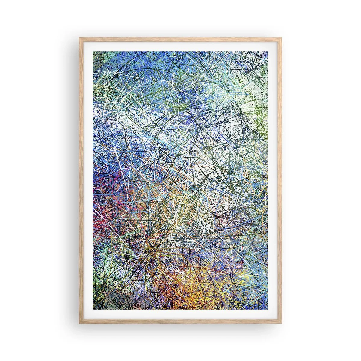 Póster en marco roble claro - No es tan fácil - 70x100 cm