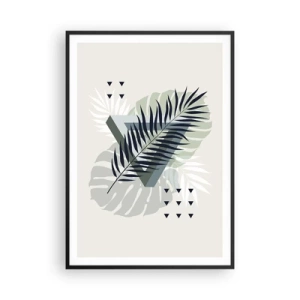 Póster en marco negro - Naturaleza y geometría - 70x100 cm
