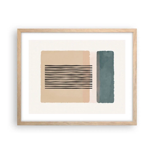 Póster en marco roble claro - Todo en orden - 50x40 cm