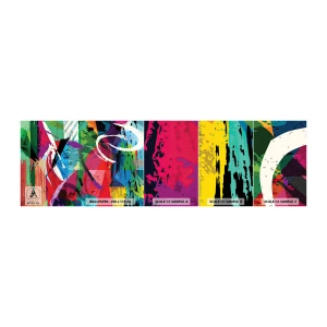 Muestra de fotomural autoadhesivo Deluxe Sticker - Rápido, animado y con efecto - Abstracción, Pedazo, Arte Moderno - 100x30 cm