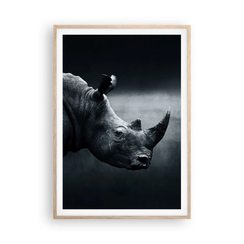 Póster en marco roble claro - Perfil derecho - 70x100 cm
