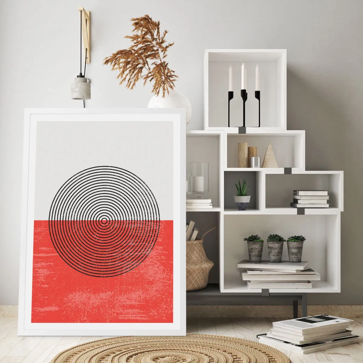 Póster en marco blanco - En el corazón de la misma - 30x40 cm