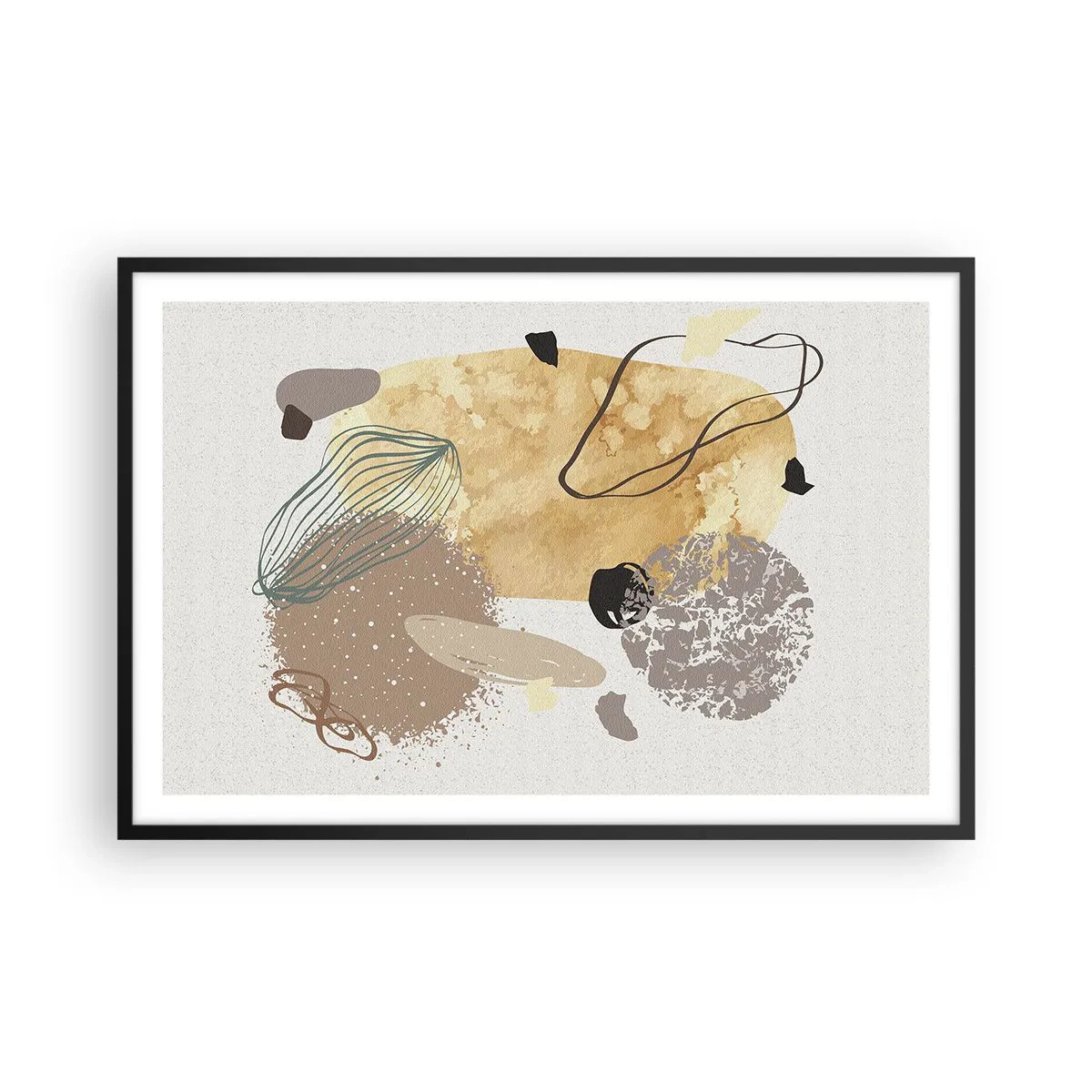Póster en marco negro - Plumología aplicada - 91x61 cm