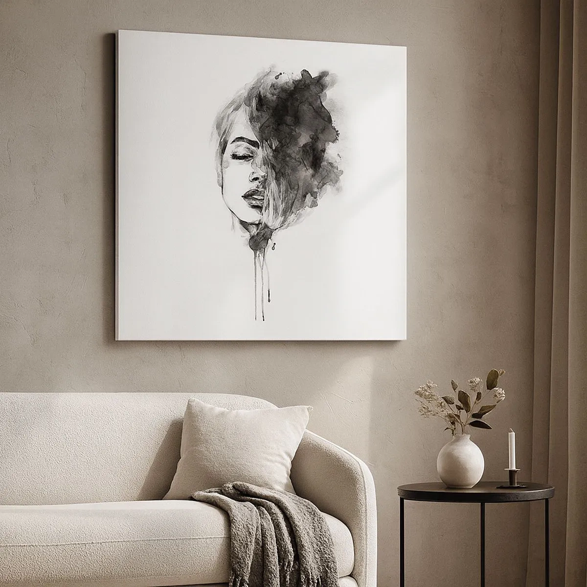 Cuadro sobre lienzo - Impresión de Imagen - Sueños en femenino - 30x30 cm