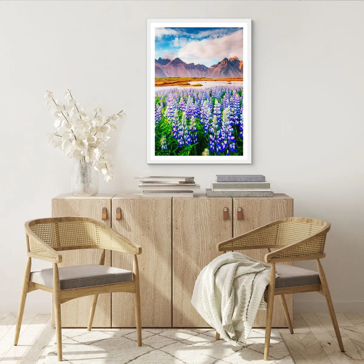 Póster en marco blanco - La fuerza y la severidad junto a la dulzura - 50x70 cm