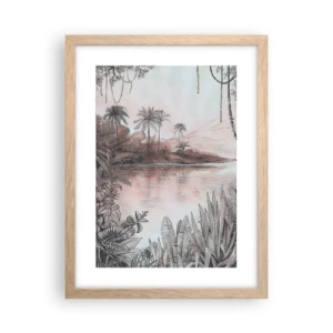 Póster en marco roble claro - Diario de un explorador del siglo XIX - 30x40 cm