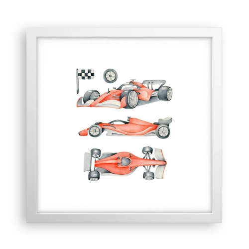 Póster en marco blanco - Para alcanzar un sueño - 30x30 cm