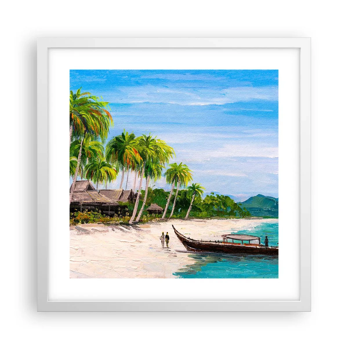 Póster en marco blanco - Un sueño exótico - 40x40 cm