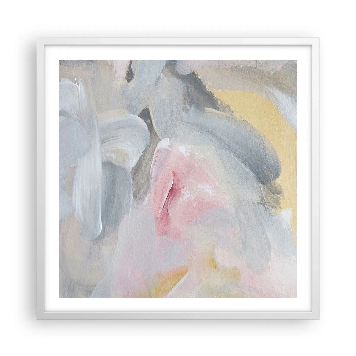 Póster en marco blanco - En un mundo de colores pastel - 60x60 cm