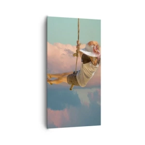 Cuadro sobre lienzo - Impresión de Imagen - Jugando en las nubes - 65x120 cm