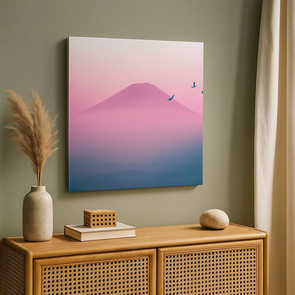 Cuadro sobre lienzo - Impresión de Imagen - Sobre las nubes - 30x30 cm