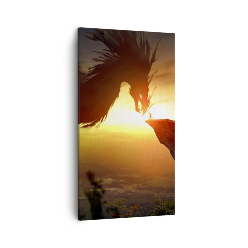 Cuadro sobre lienzo - Impresión de Imagen - Cazador de dragones - 45x80 cm