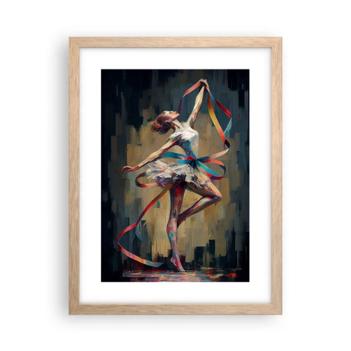 Póster en marco roble claro - Baile con lazo - 30x40 cm
