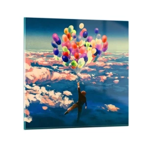 Cuadro sobre vidrio - Impresiones sobre Vidrio - Un sueño de infancia hecho realidad - 40x40 cm