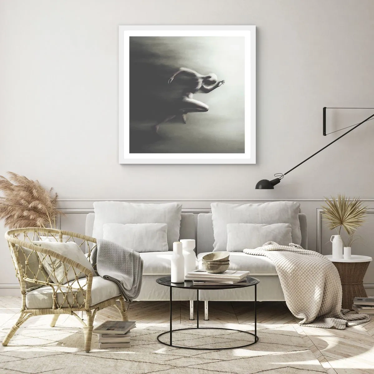 Póster en marco blanco - Imparable - 30x30 cm