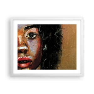 Póster en marco blanco - La mitad de mi ser - 50x40 cm