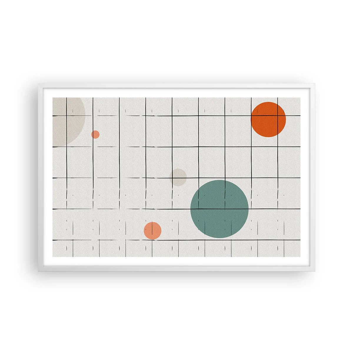 Póster en marco blanco - Atrapados. ¿Nosotros o ellos? - 91x61 cm