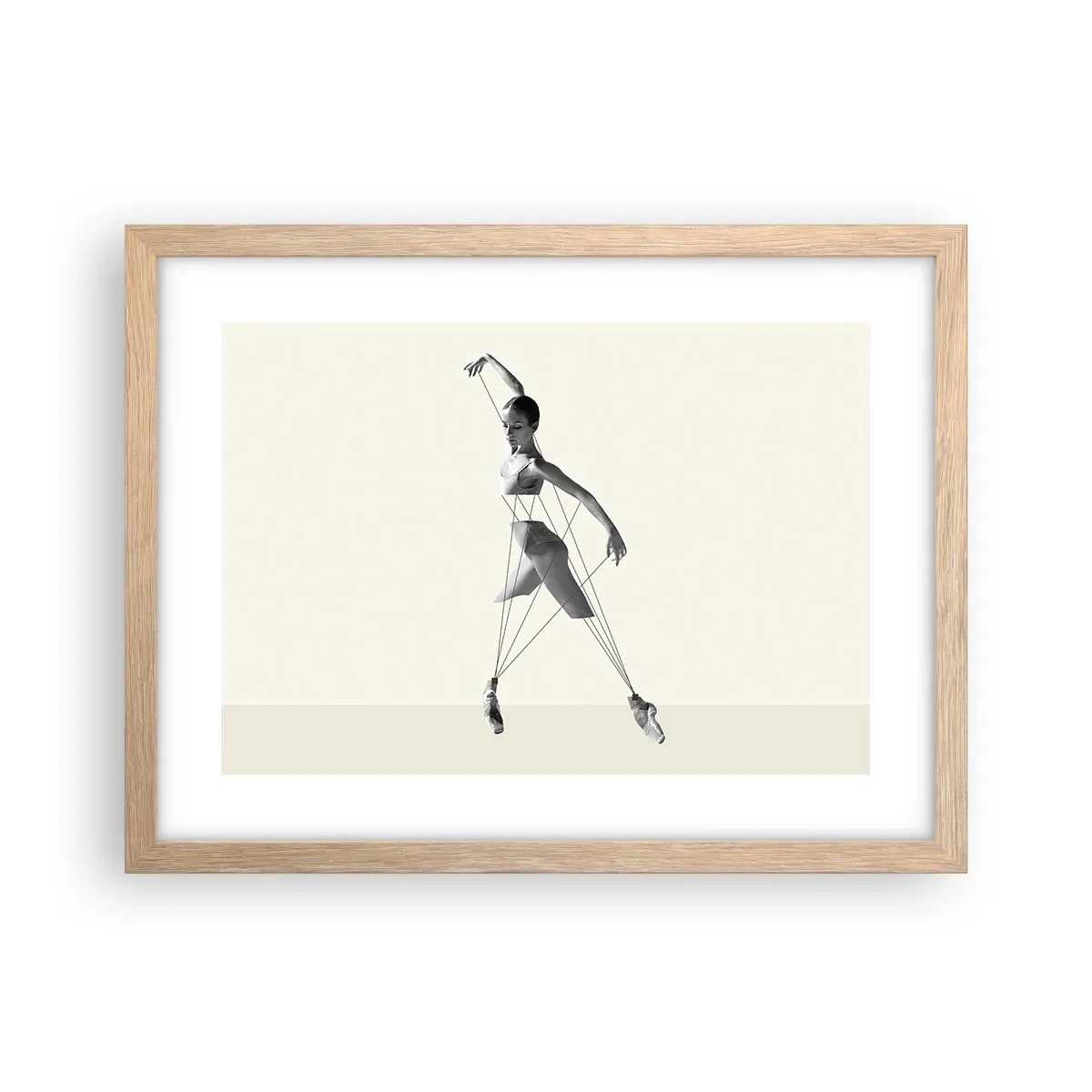 Póster en marco roble claro - Títere de sí misma - 40x30 cm