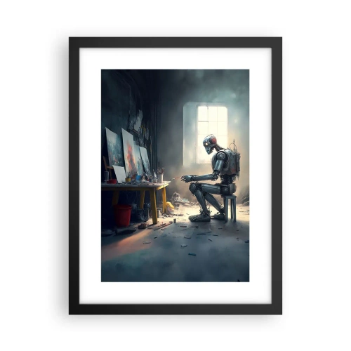 Póster en marco negro - El acto de creación - 30x40 cm