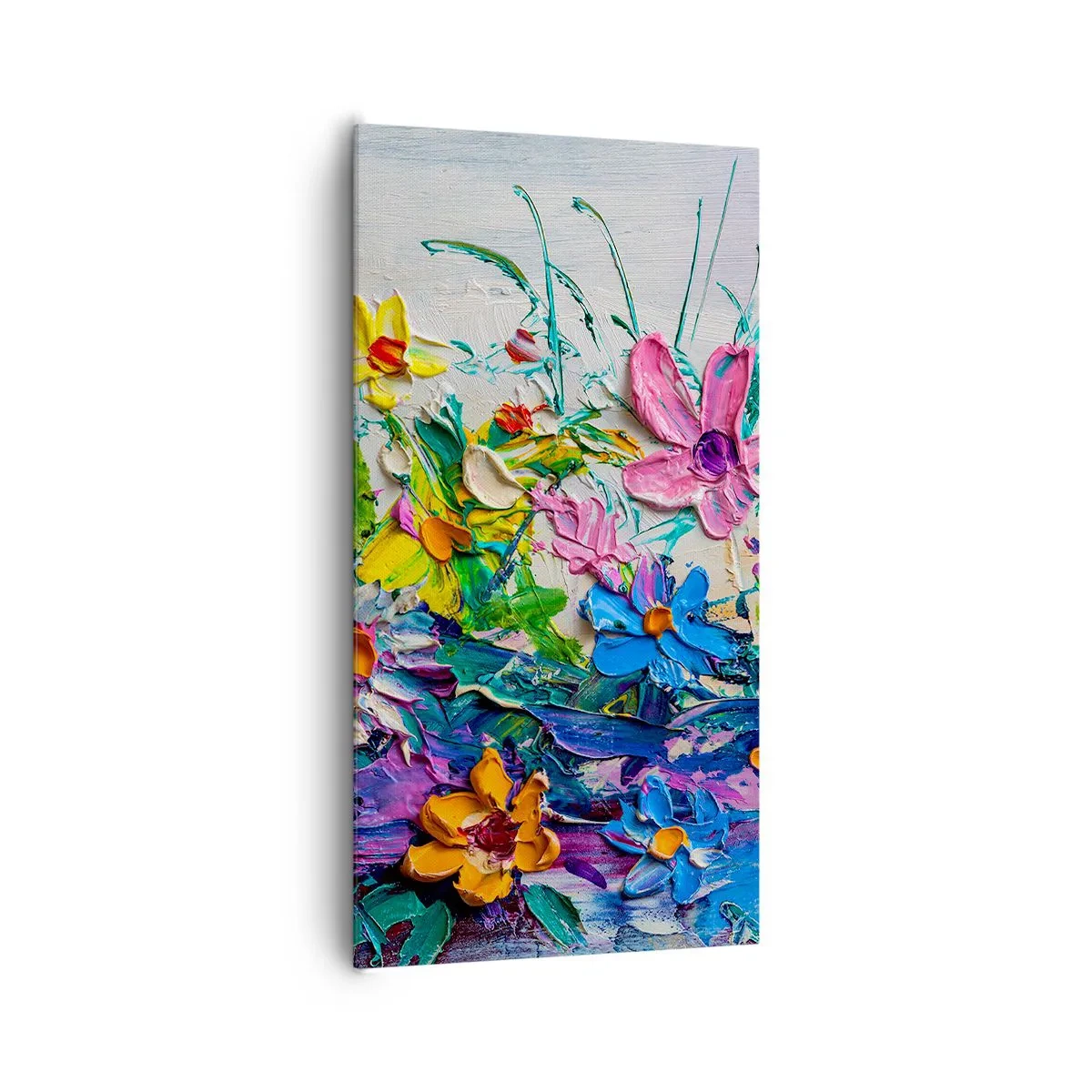 Cuadro sobre lienzo - Impresión de Imagen - La energía de las flores - 65x120 cm