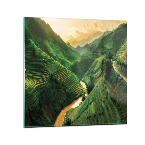 Cuadro sobre vidrio - Impresiones sobre Vidrio - Valle vietnamita - 30x30 cm