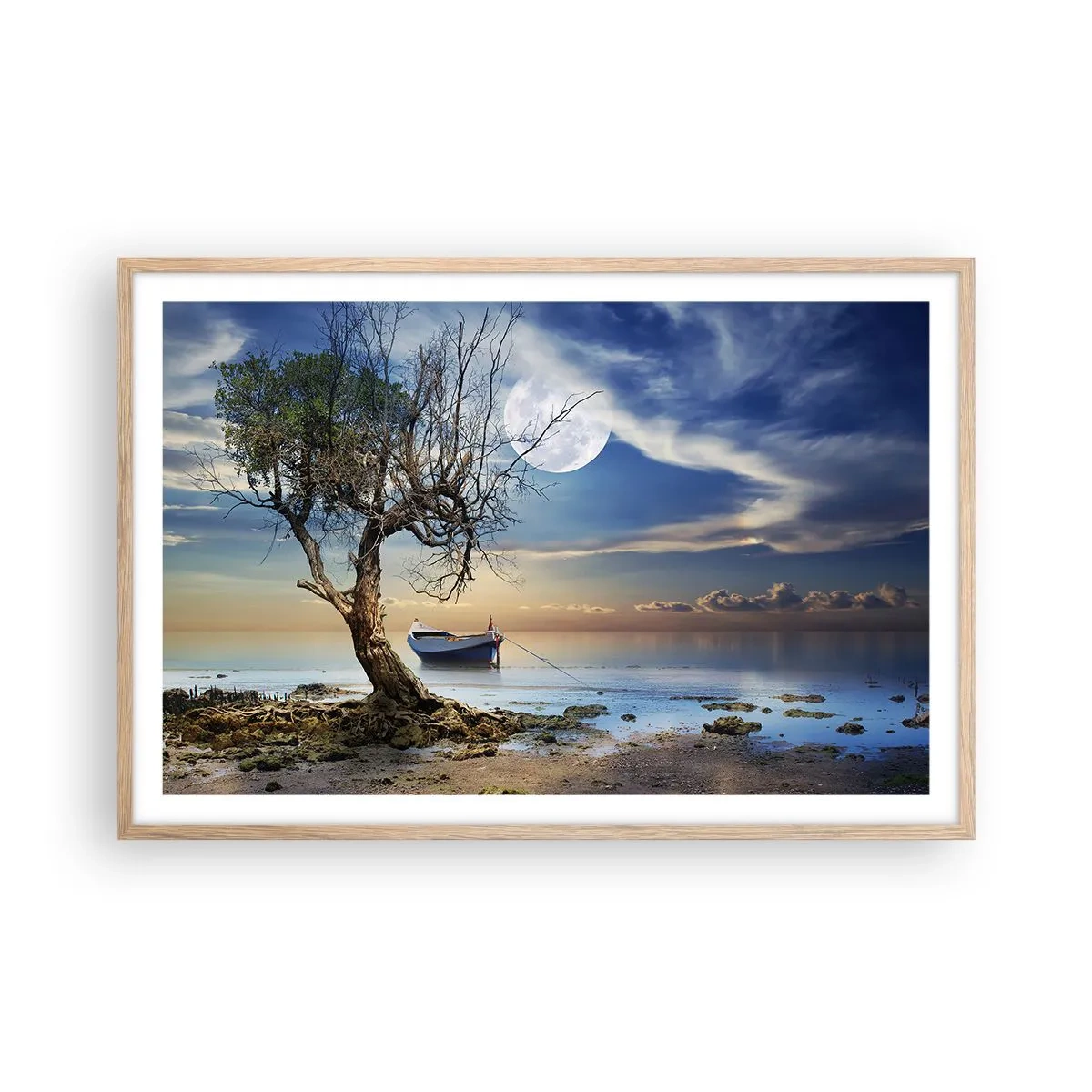 Póster en marco roble claro - ¿Es el final o el principio? - 91x61 cm