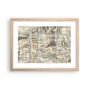 Póster en marco roble claro - A la espera de ser descifrado - 40x30 cm