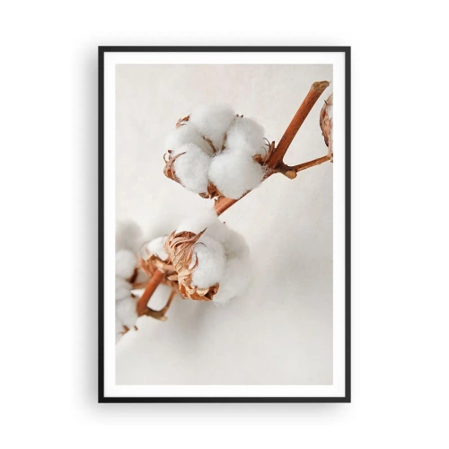 Póster en marco negro - Un suave tacto - 70x100 cm