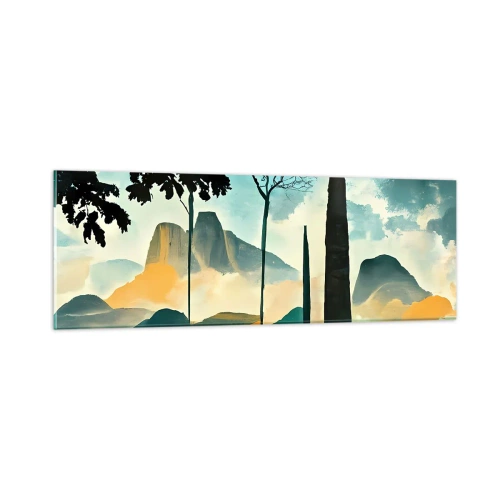 Cuadro sobre vidrio - Impresiones sobre Vidrio - Cada vez a más altitud - 90x30 cm