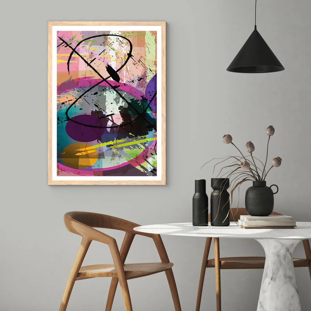 Póster en marco roble claro - Siempre hay más de un camino - 61x91 cm