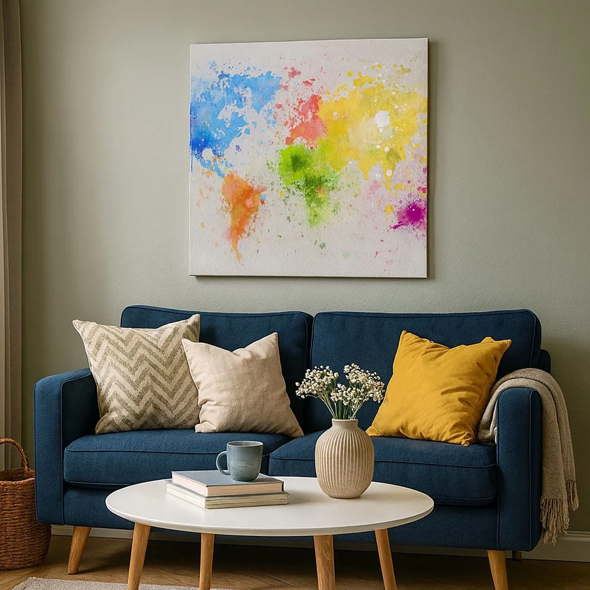 Cuadro sobre lienzo - Impresión de Imagen - Todos los colores del mundo - 30x30 cm