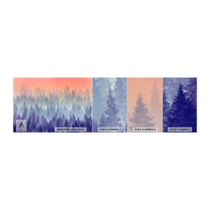 Muestra de fotomural Premium Canvas - Alto, más alto, hasta el cielo - Abstracción, Bosque, Pedazo - 100x30 cm