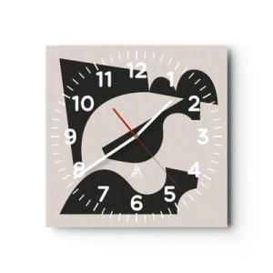 Reloj de pared - Reloj de vidrio - Para automontaje - 40x40 cm