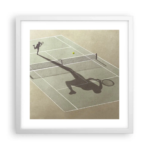 Póster en marco blanco - Véncete a ti mismo - 40x40 cm