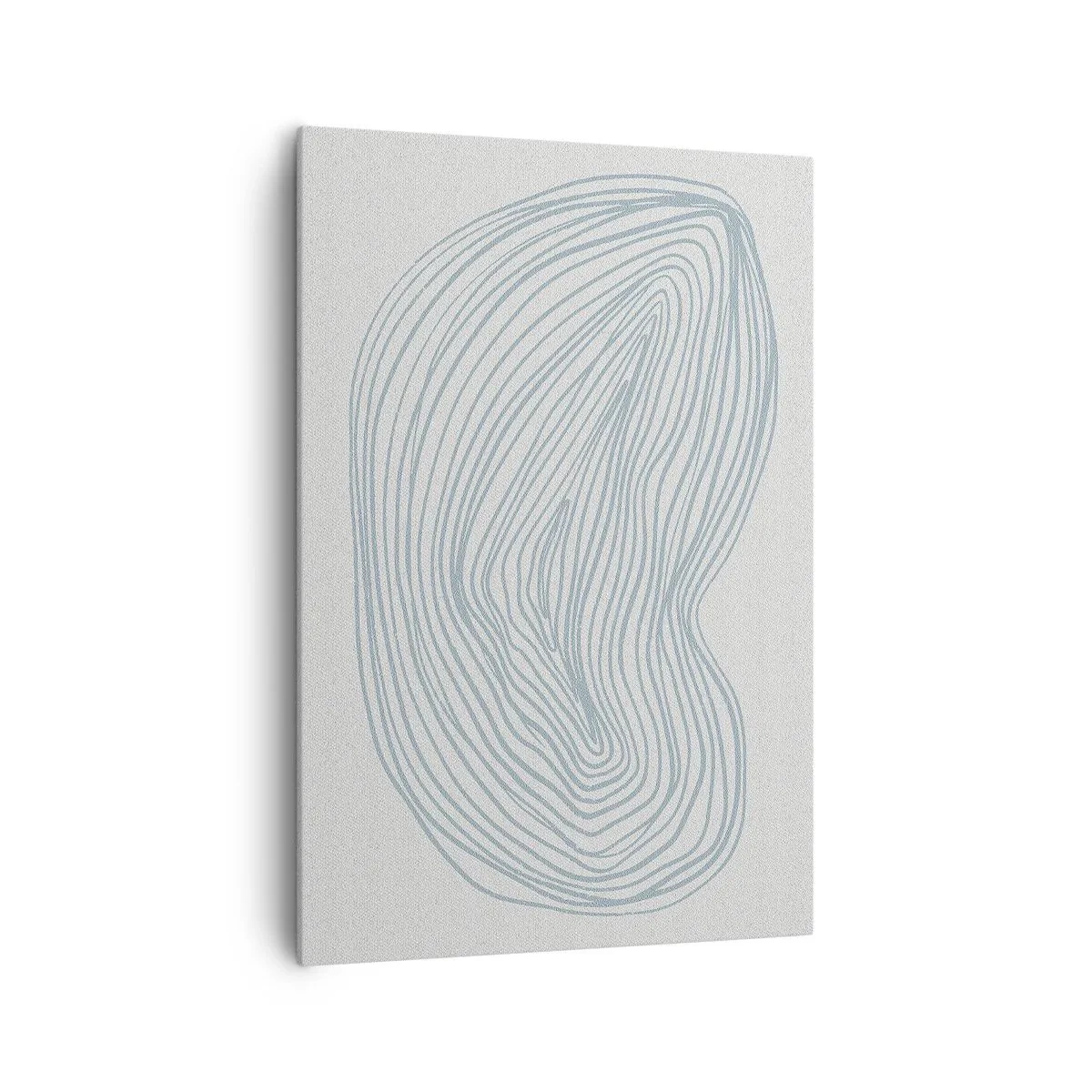 Cuadro sobre lienzo - Impresión de Imagen - Motivo de onda abstracto en azul delicado - 70x100cm - Sonrisa de una gota - Decoración de pared moderna para salón y dormitorio ARTTOR