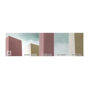 Muestra de fotomural Premium Sand - Geometría de un verano soleado - Edificios, Arquitectura, Tridimensional - 100x30 cm