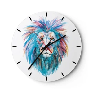 Reloj de pared - Reloj de vidrio - Aura electrizante - 40x40 cm