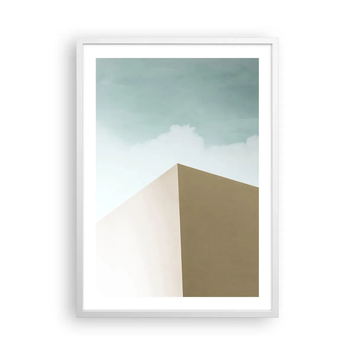 Póster en marco blanco - Geometría de un verano soleado - 50x70 cm
