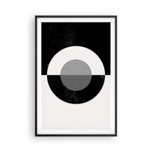 Póster en marco negro - Armonía en blanco y negro - 61x91 cm