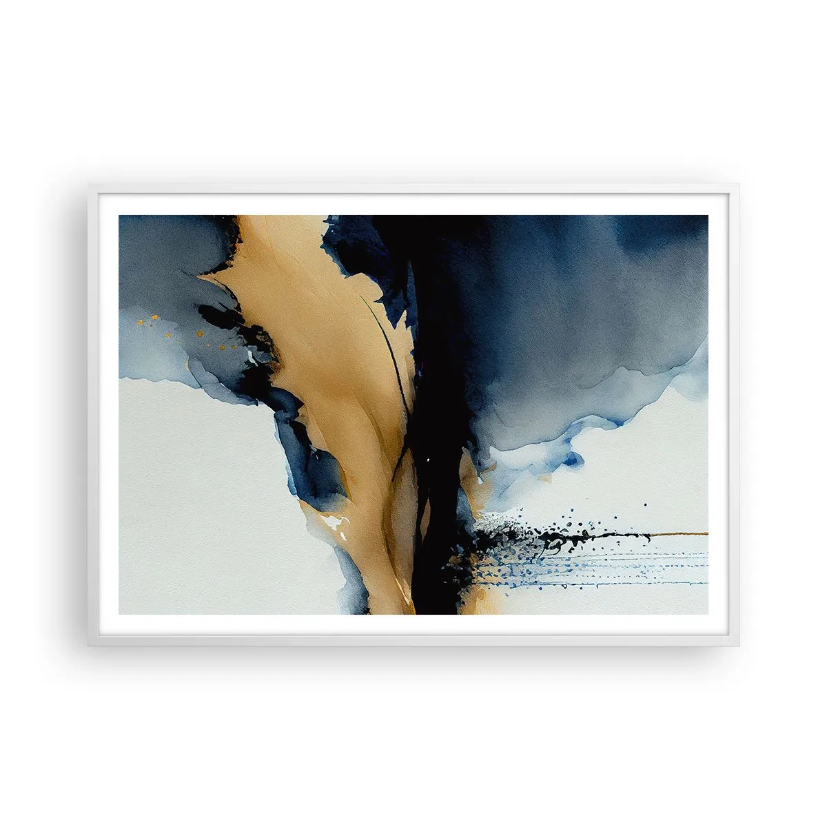 Póster en marco blanco - Tras el telón - 100x70 cm