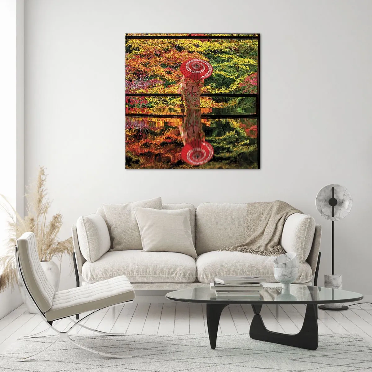 Cuadro sobre vidrio - Impresiones sobre Vidrio - En un templo de la naturaleza - 40x40 cm