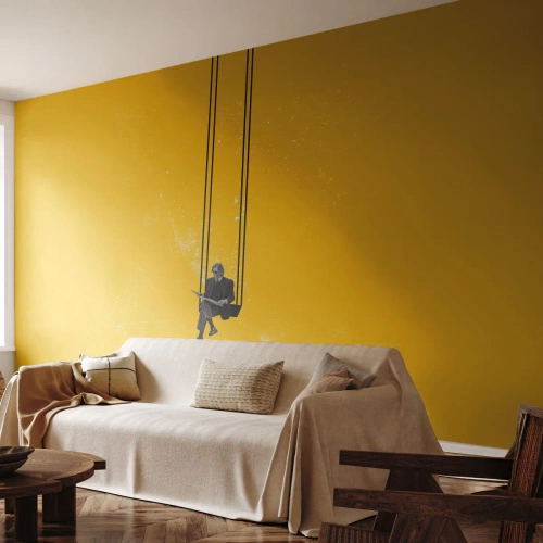 Fotomural Premium Canvas - Un día como cualquier otro - Arte Moderno, Balancearse, Hombre - 400x280 cm