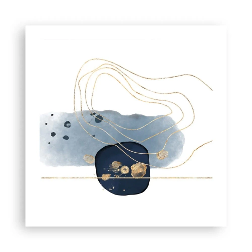 Póster - Fantasía azul y oro - 50x50 cm