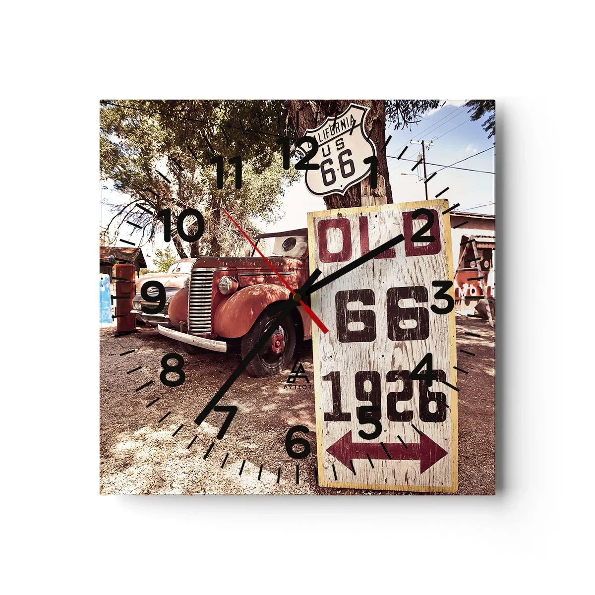 Reloj de pared - Reloj de vidrio - Una leyenda de la América profunda - 40x40 cm