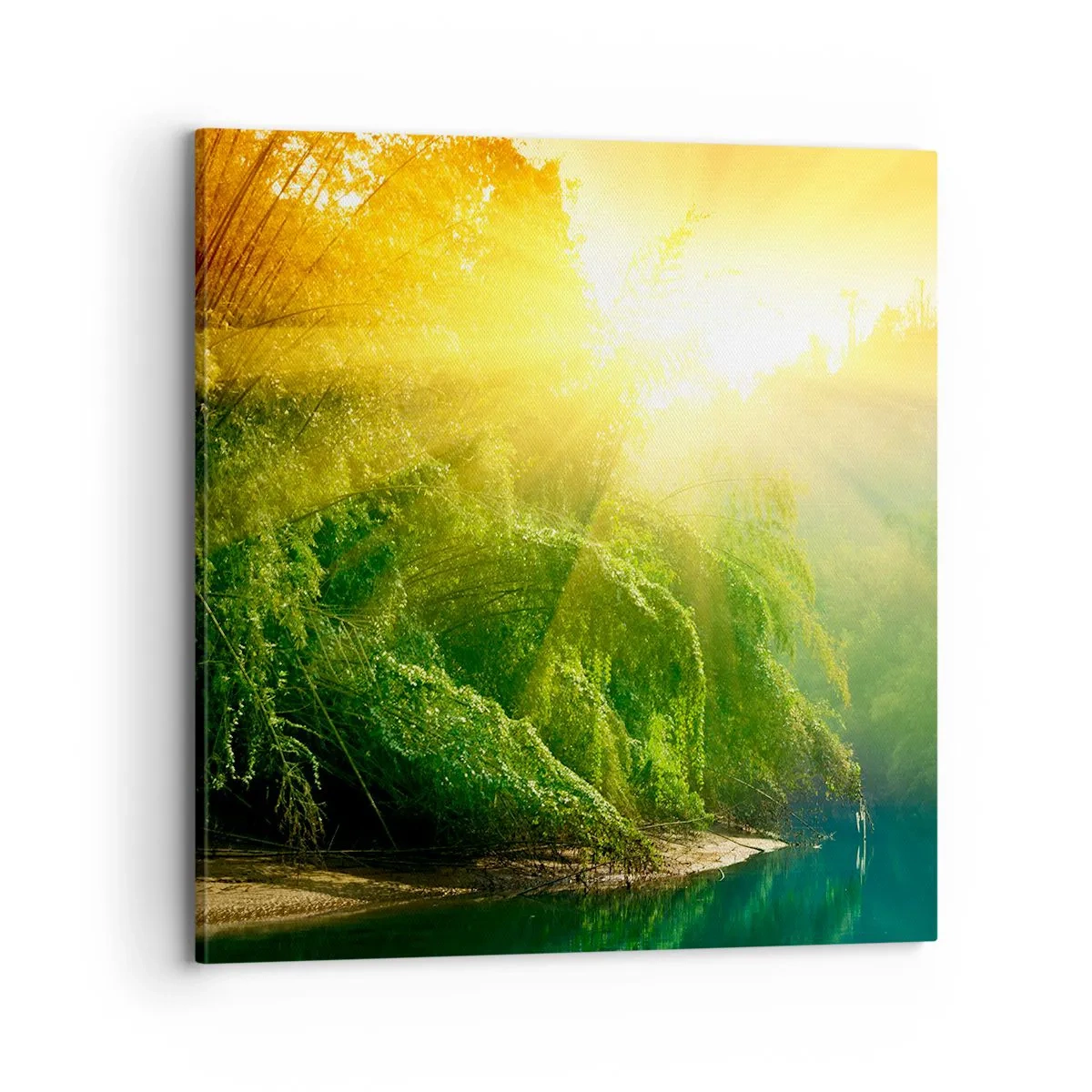 Cuadro sobre lienzo - Impresión de Imagen - Ahogarse en el sol y la sombra - 70x70 cm