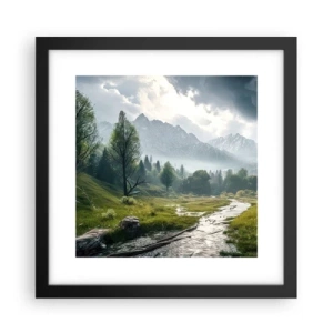 Póster en marco negro - De ida y vuelta - 30x30 cm